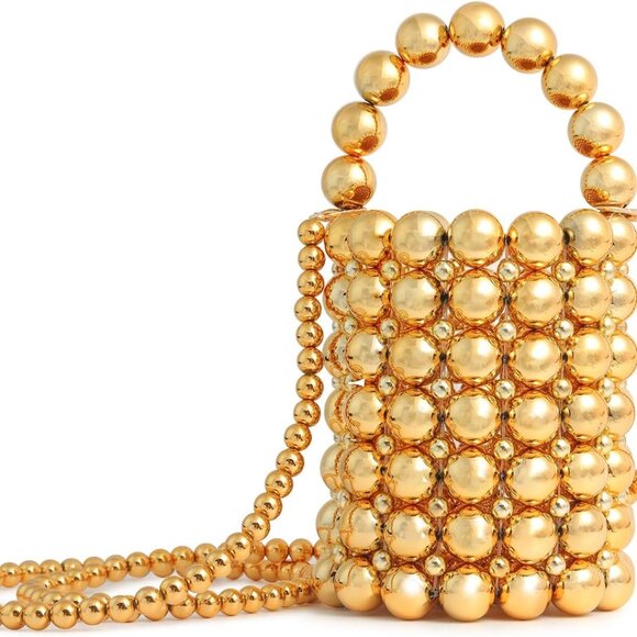 Versatile Handmade Clutch Purse with Beaded Handle - Ideal for Special Occasions - Picture 1 of 6